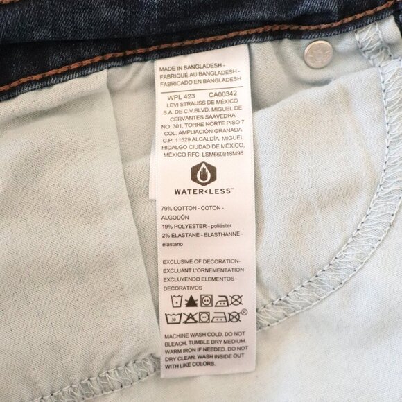 Levi's Women's M/L Blue‎ Denim Bermuda Denizen Stretch Pocket Jeans Shorts - Picture 11 of 12